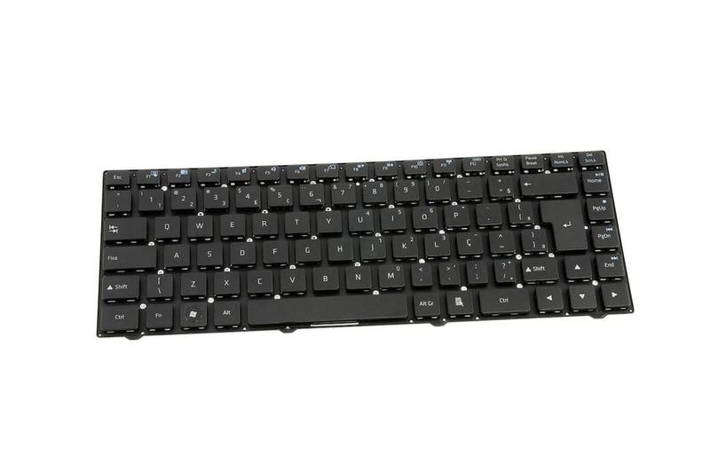 Imagem de Teclado para Notebook bringIT compatível com Positivo Mobile M74 ABNT2