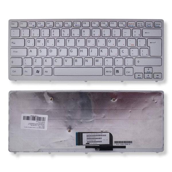 Imagem de Teclado para Notebook bringIT compatível com Sony Vaio PCG-61411X  ABNT2 Com Moldura - Branca