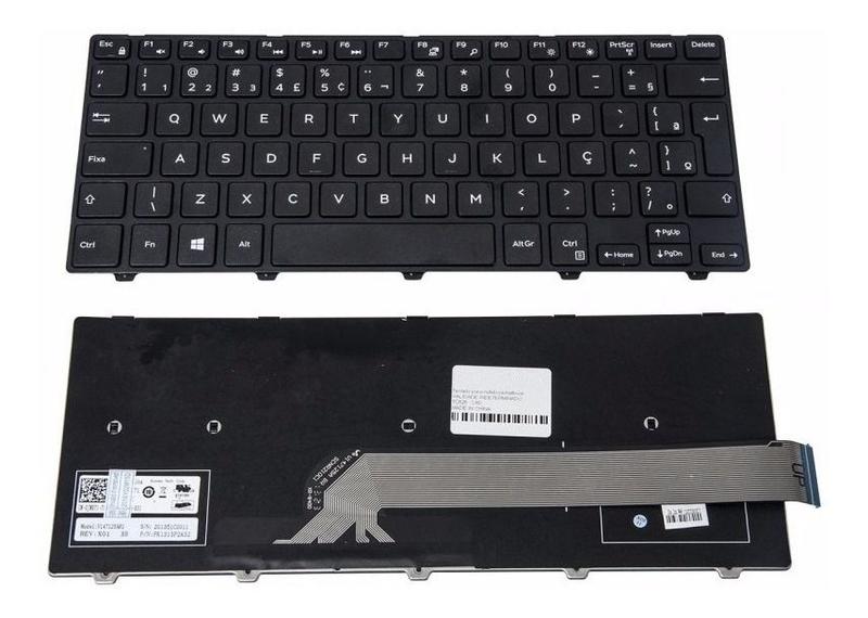 Imagem de Teclado Para Notebook Dell Inspirion 14-3000 3442 P53g001 Nsk-1q0sc ABNT 2