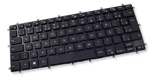 Imagem de Teclado Para Notebook Dell Inspiron 2 em 1 i14-5000 Series i14-5481, Cor Preto