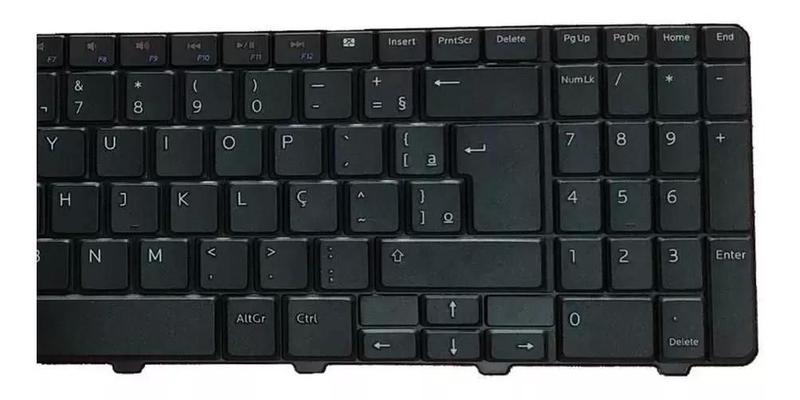 Imagem de Teclado Para Notebook Dell Inspiron N5010 Compatível Nsk-drasw 1b