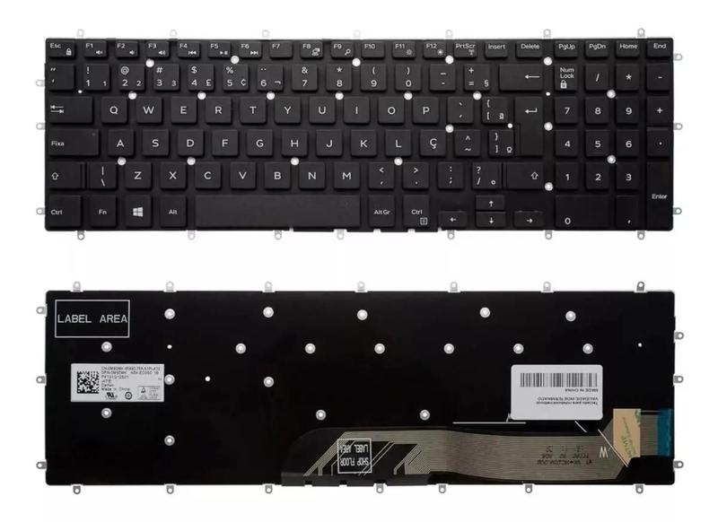 Imagem de Teclado Para Notebook Dell PK131Q04a44 SG-85100-40A DP/N: 04PC73 CN-0M9DMK PK131Q12B01 PK131Q02B00 NSK-EC0BC 01