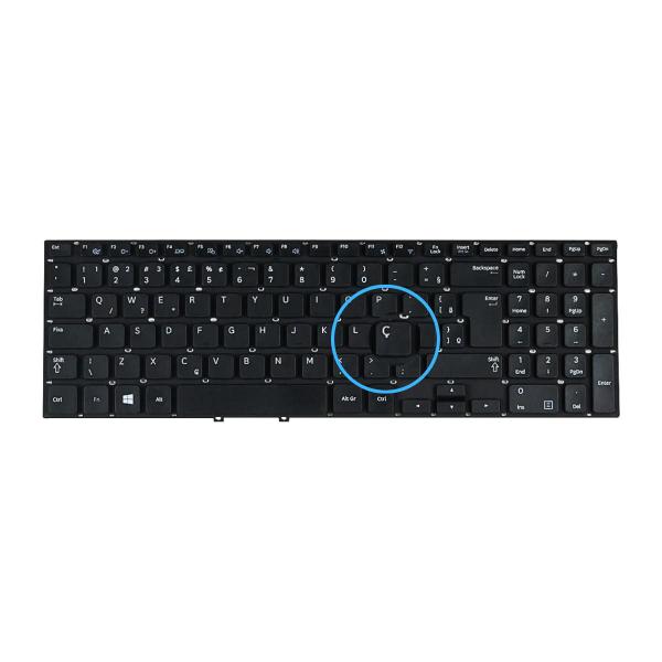 Imagem de Teclado Para Notebook Samsung Expert 23 Np270e5k-xw1br Preto