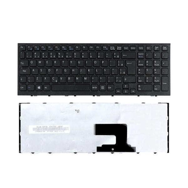 Imagem de Teclado Para Sony Vaio Vpcee Vpc-ee Series Preto Com Frame