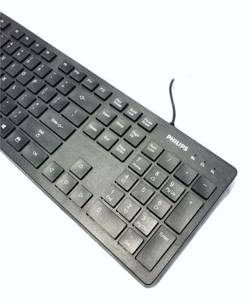 Imagem de Teclado philips usb com fio spk6302b preto