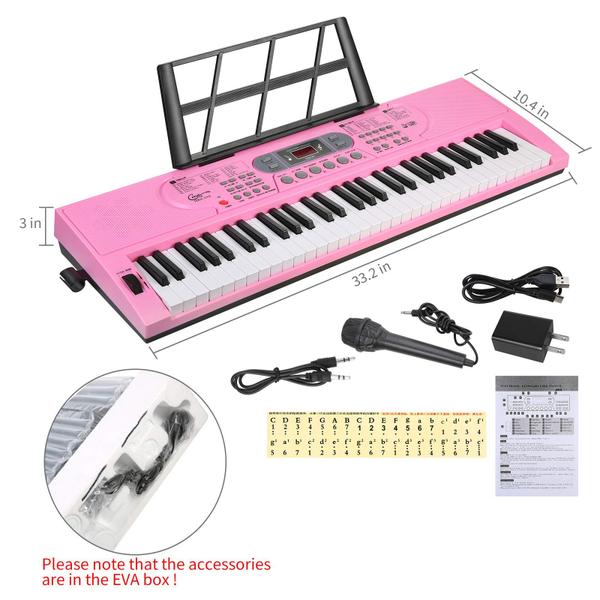 Imagem de Teclado Piano Hricane Lighted Keys 61 teclas para iniciantes