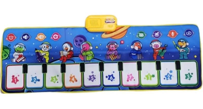Teclado Piano Infantil Tapete Musical Mat Piano Para Criança - DM TOYS Imagem de Teclado Piano Infantil Tapete Musical Mat Piano Para Criança
