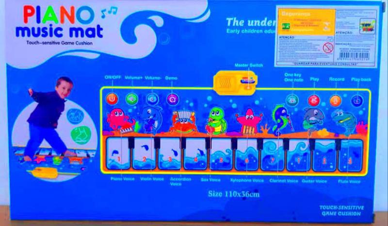 Teclado Piano Infantil Tapete Musical Mat Piano Para Criança - DM TOYS Imagem de Teclado Piano Infantil Tapete Musical Mat Piano Para Criança