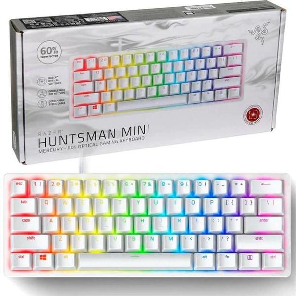 Imagem de Teclado Razer Huntsman Mini RGB Switch Red 60% Branco