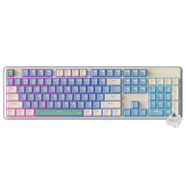 Teclado Redragon Faye K685PYG RGB USB-C - Branco