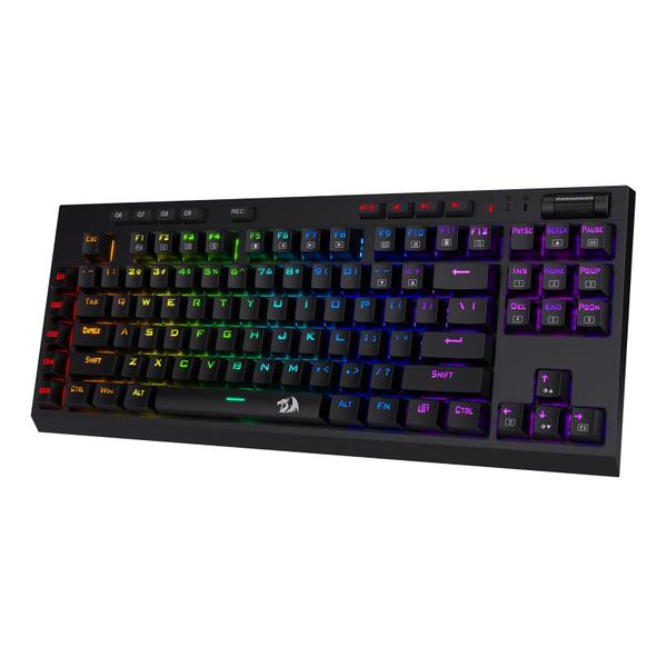 Teclado Redragon K596 com fio RGB mecânico 87 teclas marrom