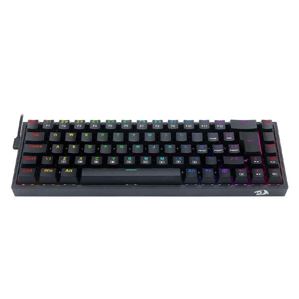 Imagem de Teclado Redragon Mecanico Gamer Castor Rgb Preto Switch Azul Abnt2 K631-rgb (pt-blue)