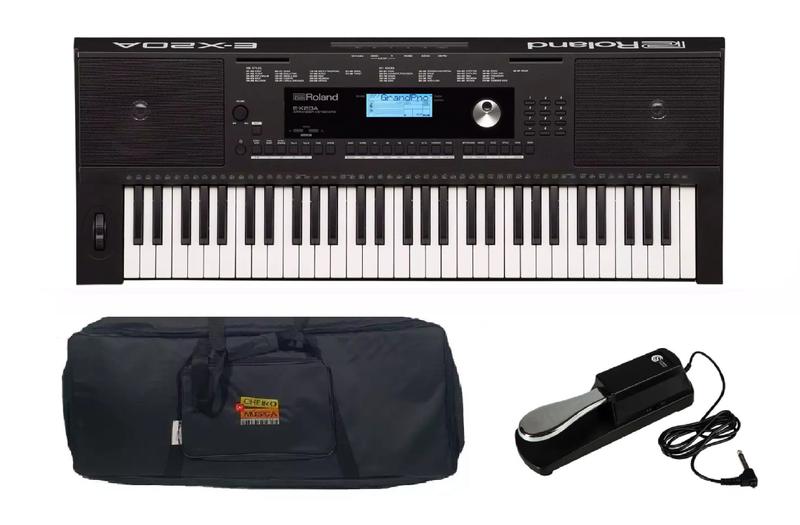 Imagem de Teclado Roland E-X20A com Capa e Pedal Kit