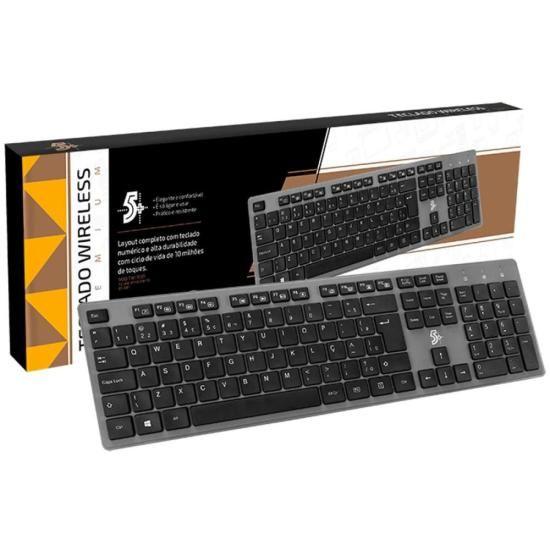 Imagem de Teclado Sem Fio 5+ Premium Preto F002