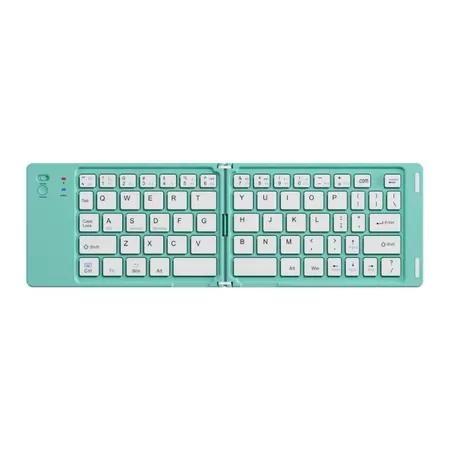 Imagem de Teclado Sem Fio Bluetooth Portátil Dobrável Leve Ultrafino Para Tablet Celular PC