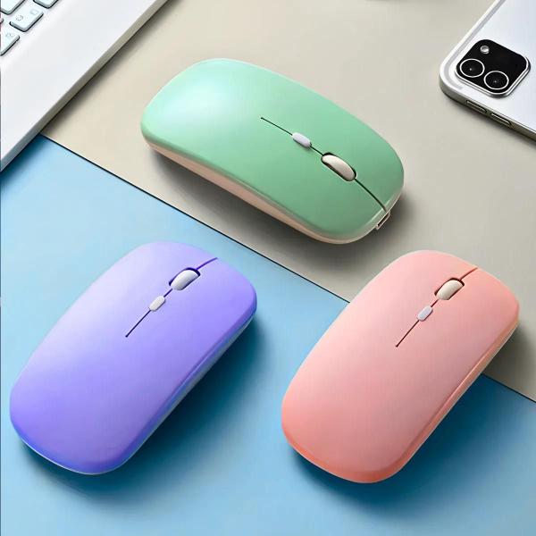 Imagem de Teclado Sem Fio Bluetooth Recarregável Com Mouse Azul