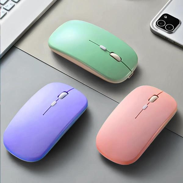 Imagem de Teclado Sem Fio Bluetooth Recarregável Com Mouse - Branco