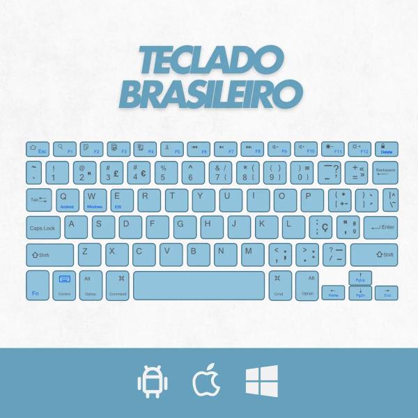 Imagem de Teclado Sem Fio Bluetooth Recarregável Com Mouse