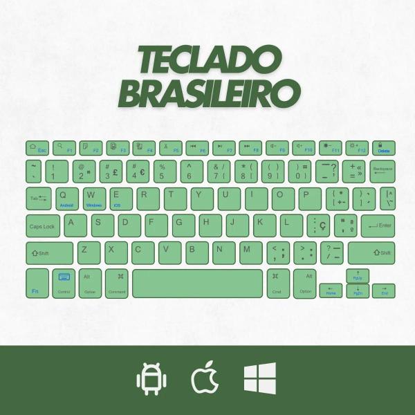 Imagem de Teclado Sem Fio Bluetooth Recarregável Com Mouse