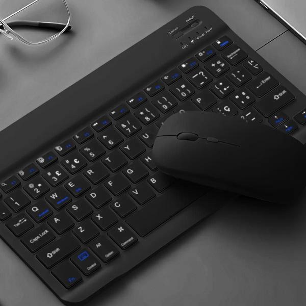 Imagem de Teclado Sem Fio Bluetooth Recarregável Com Mouse