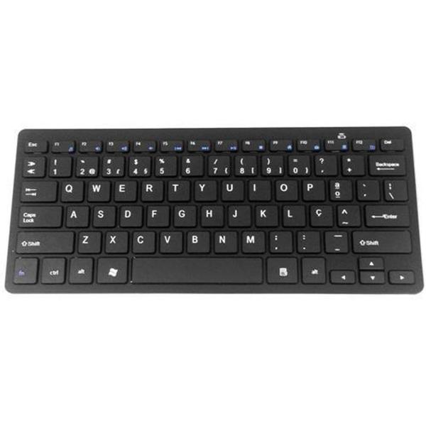 Imagem de Teclado Sem Fio Bluetooth Universal Pc Tablet Celular Not MINI wireless PRETO - MKB