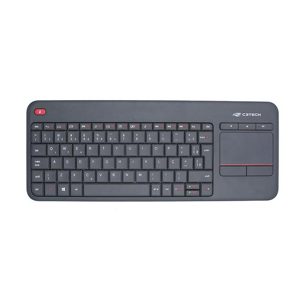 Teclado Sem Fio Com Touchpad C3Tech K-WT200BK Teclado Sem Fio Com Touchpad C3Tech K-WT200BK