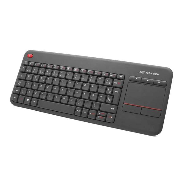 Imagem de Teclado Sem Fio Com Touchpad Preto K-WT200BK C3tech