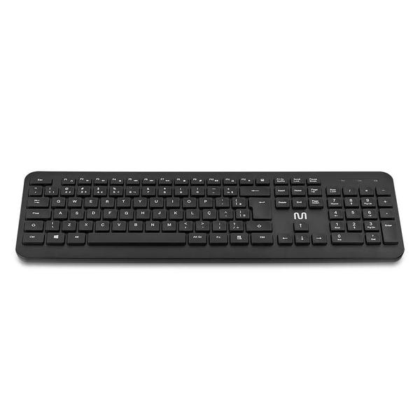 Imagem de Teclado sem Fio Concavo Conexao 2.4GHZ USB 13 Teclas Multimídia Preto - TC297