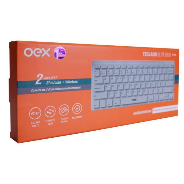 Imagem de Teclado sem fio Elite Duo TC508 Bluetooth Wireless Branco 48.7443 OEX