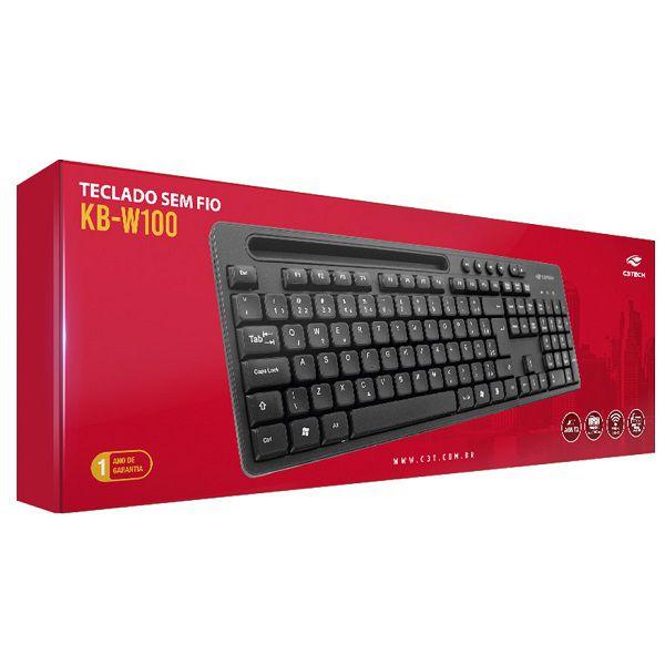 Imagem de Teclado sem Fio KB-W100BK C3 TECH