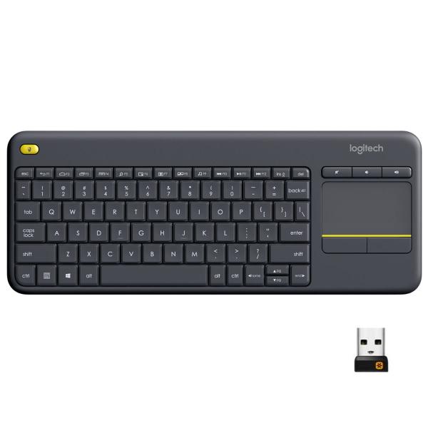 Imagem de Teclado Sem Fio Logitech K400 Plus Qwerty Touch Pad Abnt2