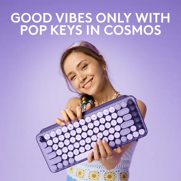 Imagem de Teclado sem fio Logitech POP Keys Mechanical com Emoji