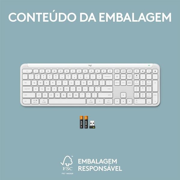 Imagem de Teclado sem fio Logitech Signature Slim K950  Branco1