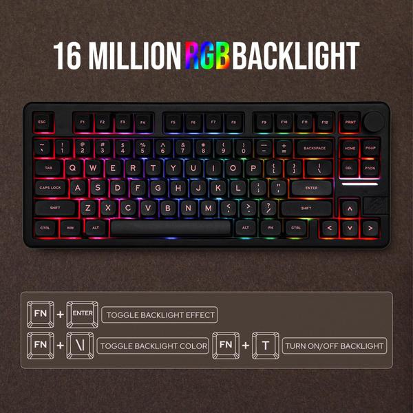 Imagem de Teclado sem fio para jogos EPOMAKER Galaxy70 Alumínio 75%