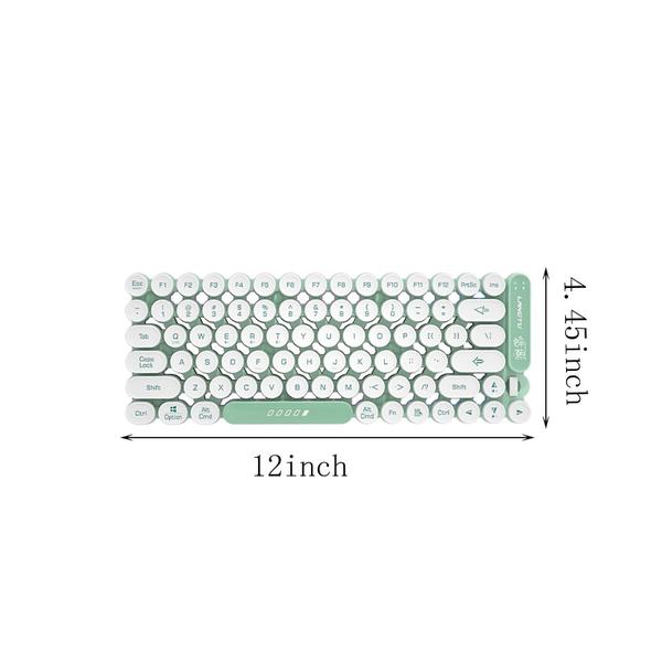 Teclado sem fio para jogos Multi-dispositivo Bluetooth e 2.4g Para Celular Tablet Pc Punk Keycaps Silencioso Leve Conveniente Escritório Iluminação Rgb - HUOGUO Imagem de Teclado sem fio para jogos Multi-dispositivo Bluetooth e 2.4g Para Celular Tablet Pc Punk Keycaps Silencioso Leve Conveniente Escritório Iluminação Rgb