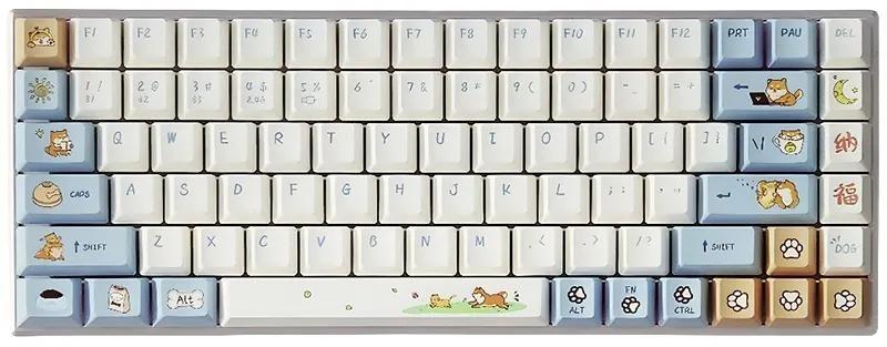 Imagem de Teclado Sem Fio Rapoo MT510PRO - Yellow/Blue (Ingles)