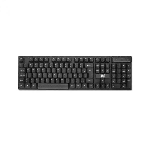 Imagem de Teclado sem Fio TS100 Design SLIM Conexao 2.4GHZ USB 12 Teclas Multimidia Preto TC299