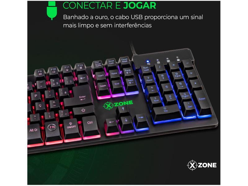 Imagem de Teclado Semimecânico Gamer XZONE GTS-01 USB