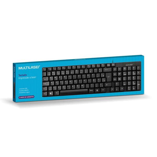 Imagem de Teclado Teclas Silenciosas Basico Usb Multilaser Tc193 Preto