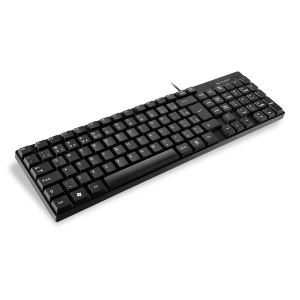 Imagem de Teclado Usb Basico com Fio Slim Multilaser Macio Para PC Console TC193