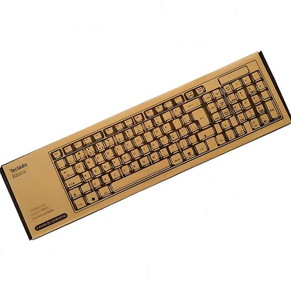 Imagem de Teclado USB Básico Slim Laser PT TC193BU, Cabo 1.2 Metros, Multilaser, TC193BU