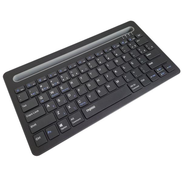 Imagem de Teclado USB Bluetooth Multimidia Sem Fio Suporte Celular