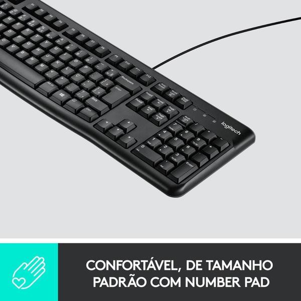 Imagem de Teclado usb com fio logitech pto. - k120