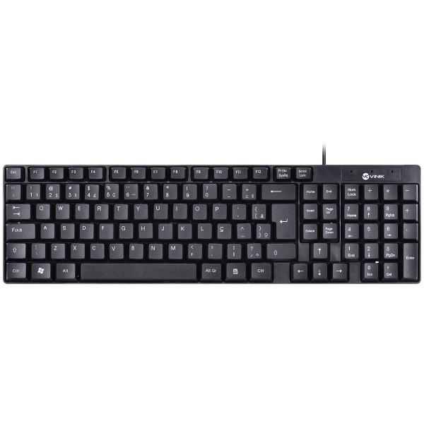 Imagem de Teclado USB Dynamic ABNT2 Resistente a Agua 1.8M Preto - DT100