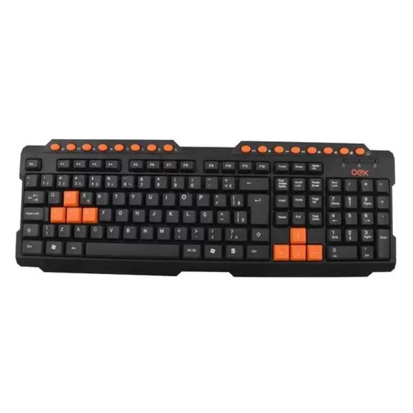 Imagem de Teclado usb gamer action tc200 oex preto e laranja