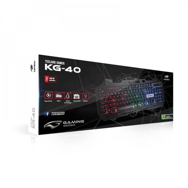 Imagem de Teclado Usb Gamer C3tech Kg-40bk