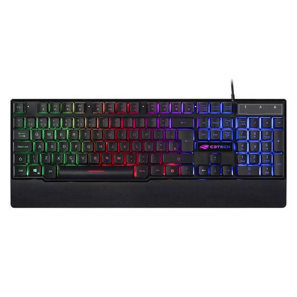 Imagem de Teclado Usb Gamer C3Tech Multimídia Com Led