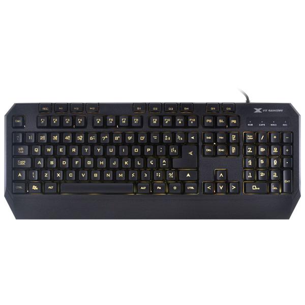 Imagem de Teclado Usb Gamer Draco Com Macros Multimidia Led 3 Cores Cabo 1.8 Metros Abnt2 Preto - Gt400