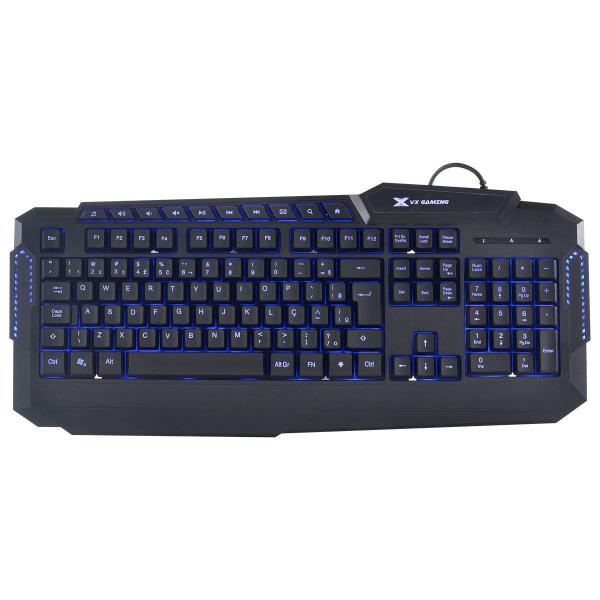 Imagem de Teclado Usb Gamer Hercules Com Multimidia Led 3 Cores Cabo Usb 1.8 Metros Abnt2 Preto - Gt200