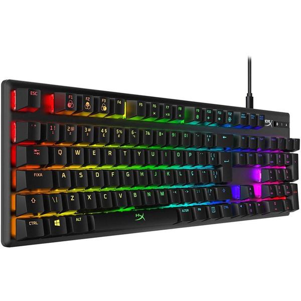 Imagem de Teclado USB Gamer Mecânico, Alloy Origins, RGB, Switch Vermelho, 4P4F6A2, HyperX